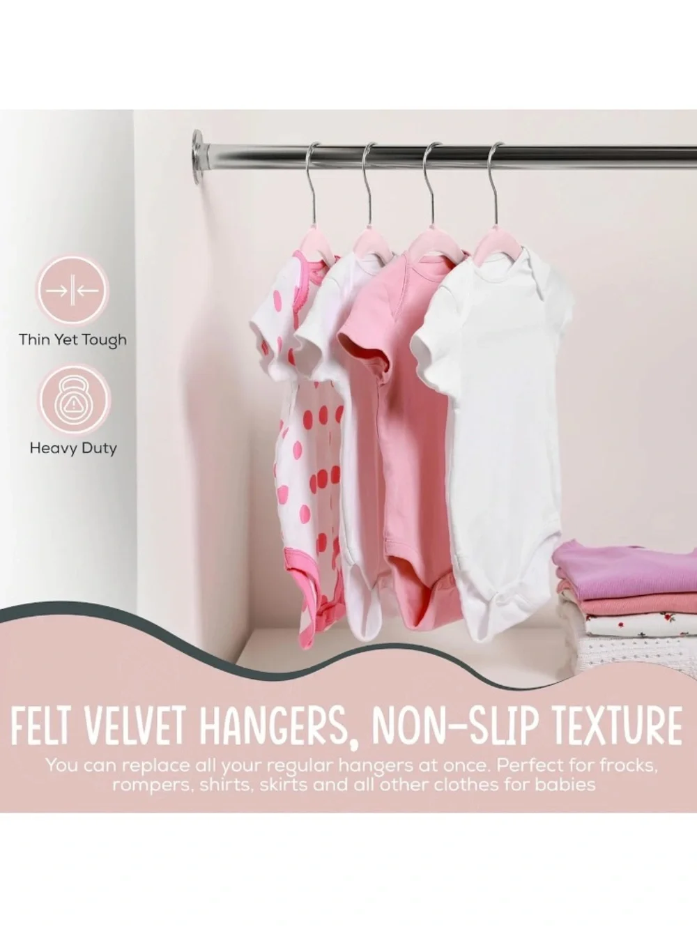 Mighty Goods Flocked Notched Hangers